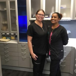 Dental staff at equipment room in Dunwoody, GA.